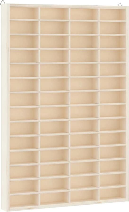 VIDAXL Houten verzamelvitrine met 56 vakken 40x4 5x60 cm
