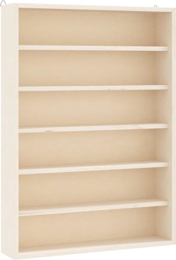 VIDAXL Houten verzamelvitrine met 6 planken 40x8 5x55 cm