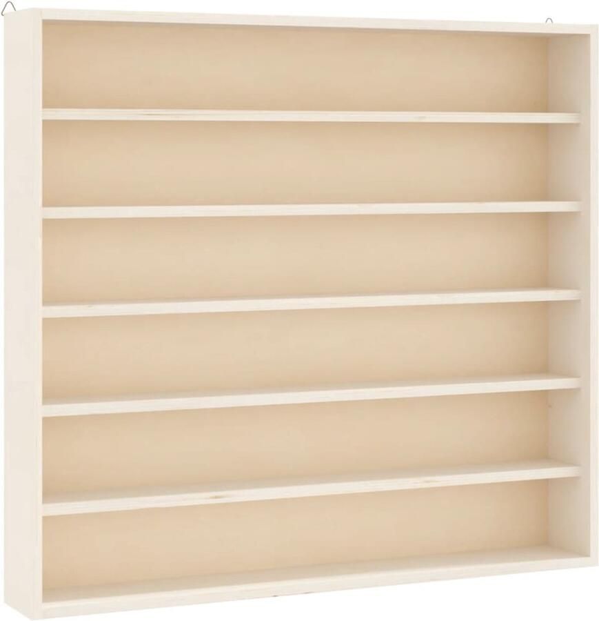 VIDAXL Houten verzamelvitrine met 6 planken 60x8 5x55 cm