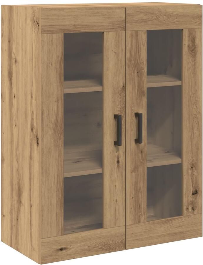 VidaXL Wandkast artisanaal eikenkleurig 69.5 x 34 x 90 cm Bewerkt hout - Foto 2