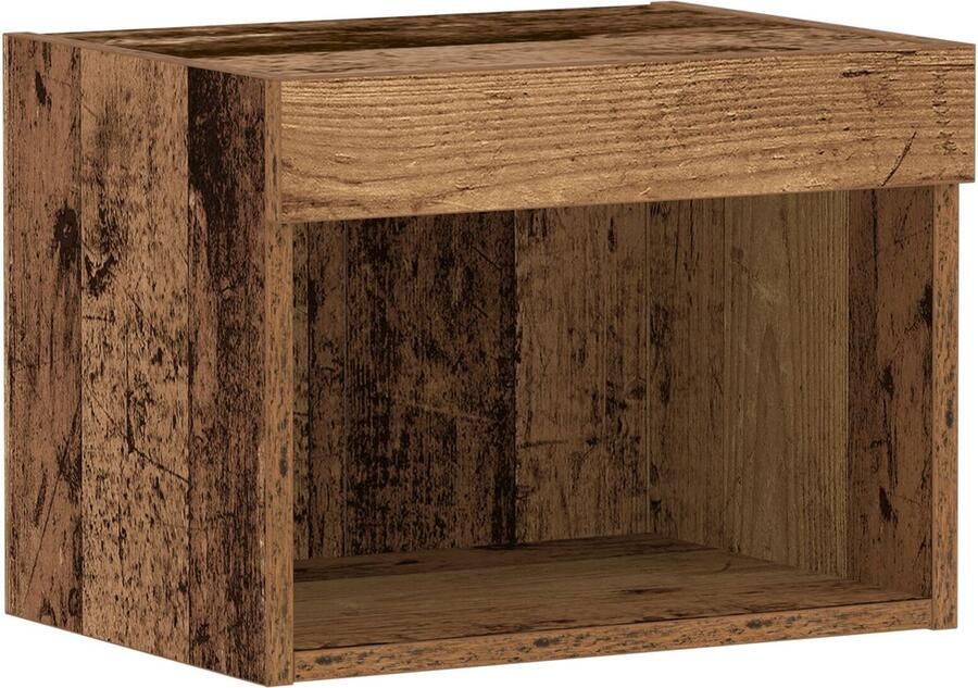 VidaXL TV Kast Wandgemonteerd Oud hout 40 x 30 x 30 cm Bewerkt hout - Foto 2