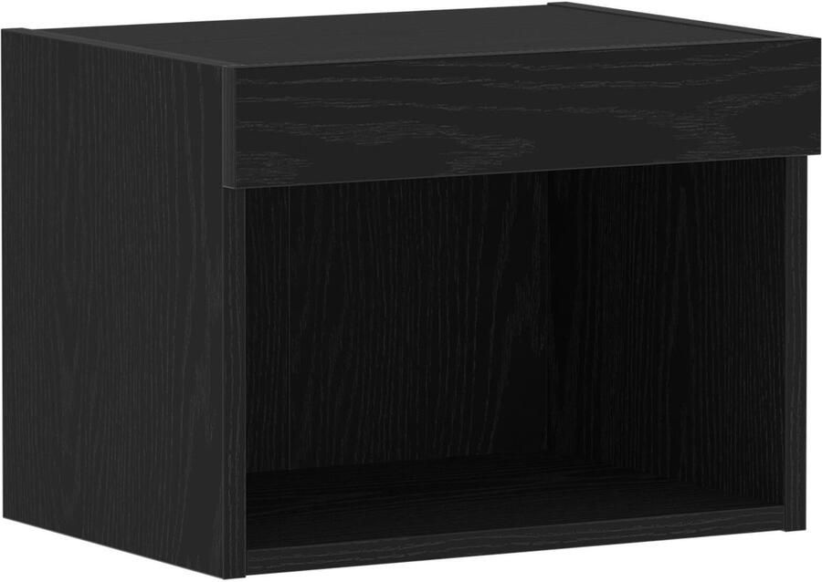 VidaXL TV Kast Wandgemonteerd Zwart eiken 40 x 30 x 30 cm Bewerkt hout - Foto 2