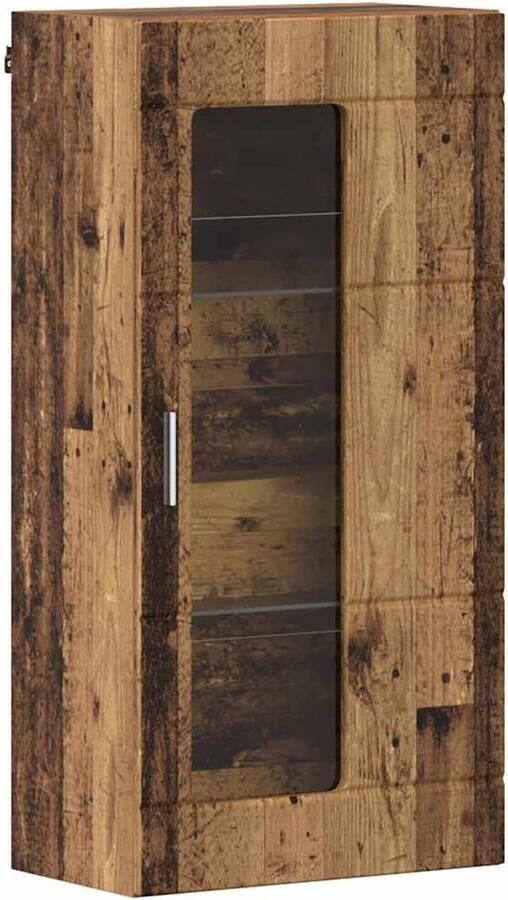 VidaXL Wandkast met plank Oud hout 55 x 29 x 100 cm Bewerkt hout