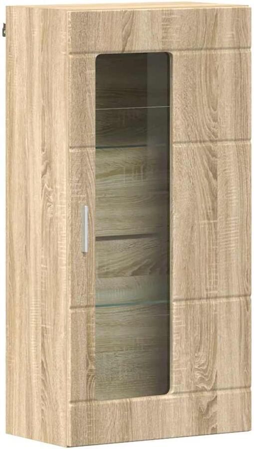VidaXL Wandkast met plank Sonoma eiken 55 x 29 x 100 cm Bewerkt hout