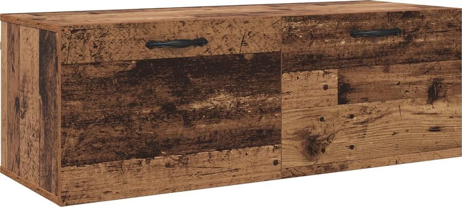VidaXL Wandkast Oud hout 100 x 36.5 x 35 cm Bewerkt hout