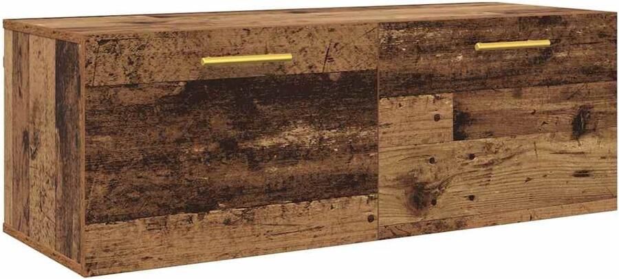 VidaXL Wandkast Oud hout 100 x 36.5 x 35 cm Bewerkt hout