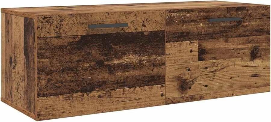 VidaXL Wandkast Oud hout 100 x 36.5 x 35 cm Bewerkt hout