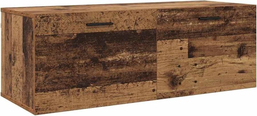 VidaXL Wandkast Oud hout 100 x 36.5 x 35 cm Bewerkt hout