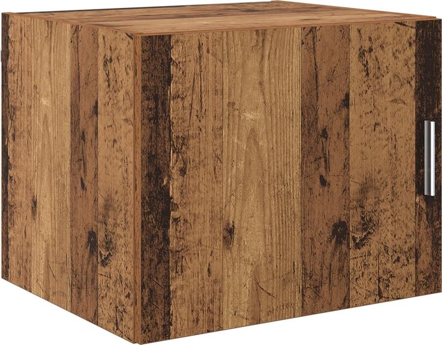 VidaXL Wandkast Wandgemonteerd met de deur Oud hout 50 x 42.5 x 40 cm Bewerkt hout