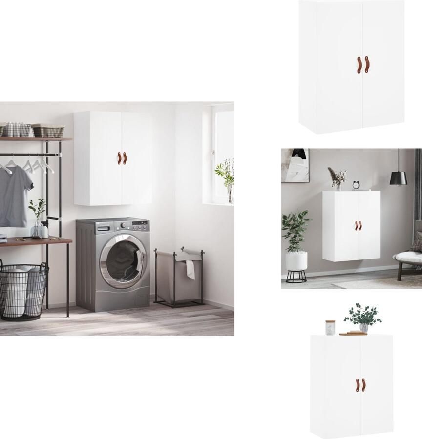 VidaXL Wandgemonteerde Kast Elegant Opbergkast 69.5 x 34 x 90 cm (B x D x H) Duurzaam Keukenkast - Foto 2