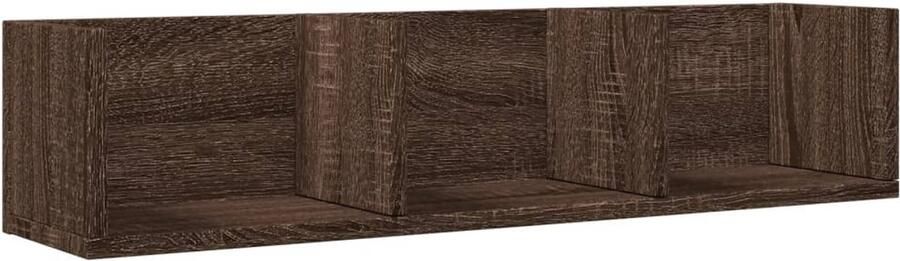 VidaXL Wandkast 75x18x16 5 cm bewerkt hout bruin eikenkleur Wandkast Wandkasten Hangkast Hangende Kast