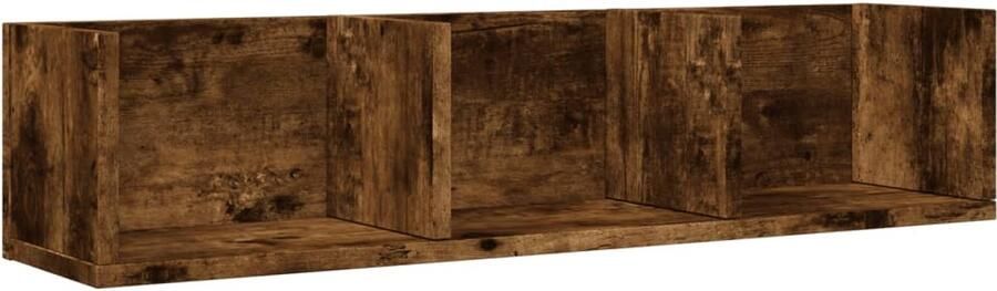 VidaXL Wandkast 75x18x16 5 cm bewerkt hout gerookt eikenkleurig Wandkast Wandkasten Hangkast Hangende Kast
