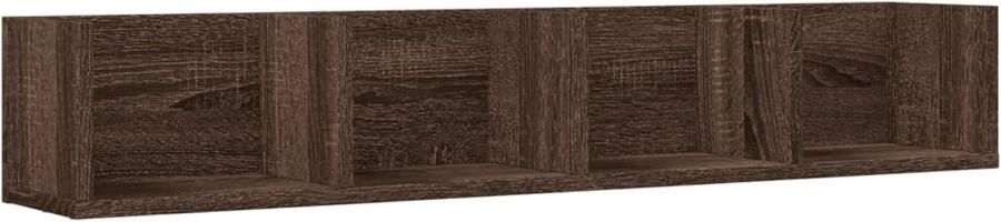 VidaXL Wandkast 99x18x16 5 cm bewerkt hout bruin eikenkleurig Wandkast Wandkasten Hangkast Hangende Kast