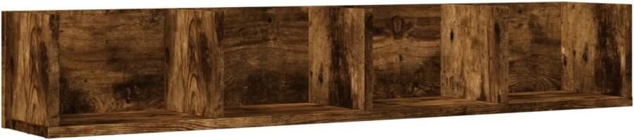 VidaXL Wandkast 99x18x16 5 cm Gerookt Eiken Zwevende Wandkast Wanddecoratie Houten Kast Bergruimte TV Meubel