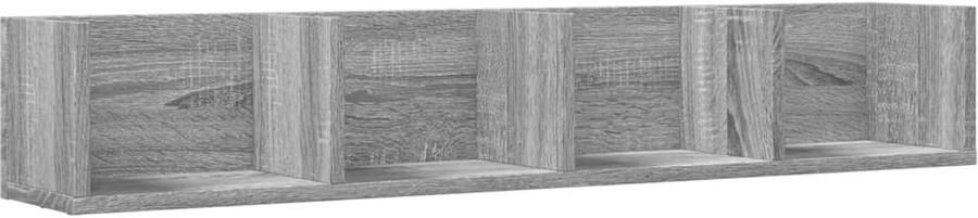 VidaXL Wandkast 99x18x16 5 cm Grijs Sonoma Eiken Zwevende Wandkast Hangkast Houten Kast Grijze Kast