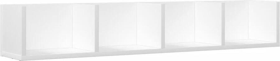 VidaXL Wandkast 99x18x16 5 cm bewerkt hout wit Wandkast Wandkasten Hangkast Hangende Kast