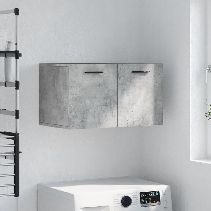 VidaXL Wandkast Wandkasten Kast Bijzetkast Wandkast 60x36 5x35 cm bewerkt hout betongrijs