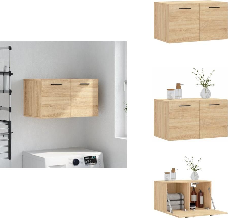 VidaXL Wandkast Wandkasten Kast Bijzetkast Wandkast 60x36 5x35 cm bewerkt hout sonoma eikenkleurig