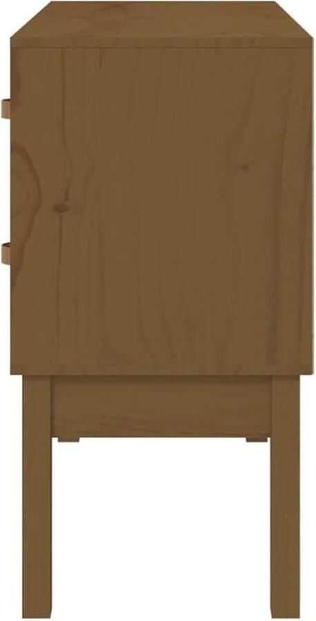 VidaXL Wandkast Wandkasten Kast Zijkast Wandkast 90x40x78 cm massief grenenhout honingbruin