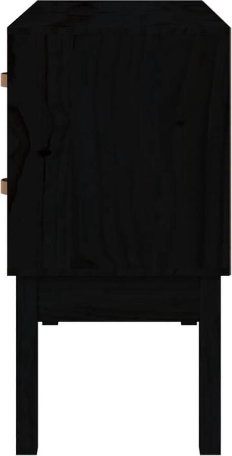 VidaXL Wandkast Wandkasten Kast Zijkast Wandkast 90x40x78 cm massief grenenhout zwart