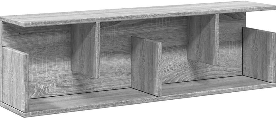 VidaXL Wandkast 100x20x30 cm bewerkt hout grijs sonoma eikenkleurig Wandkast Wandkasten Opbergkast Keukenkast