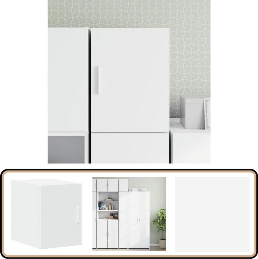 VidaXL Wandkast Wit 30x42 5x40 cm Hangkast Wandkast Opbergkast Houten Kast Witte Kast