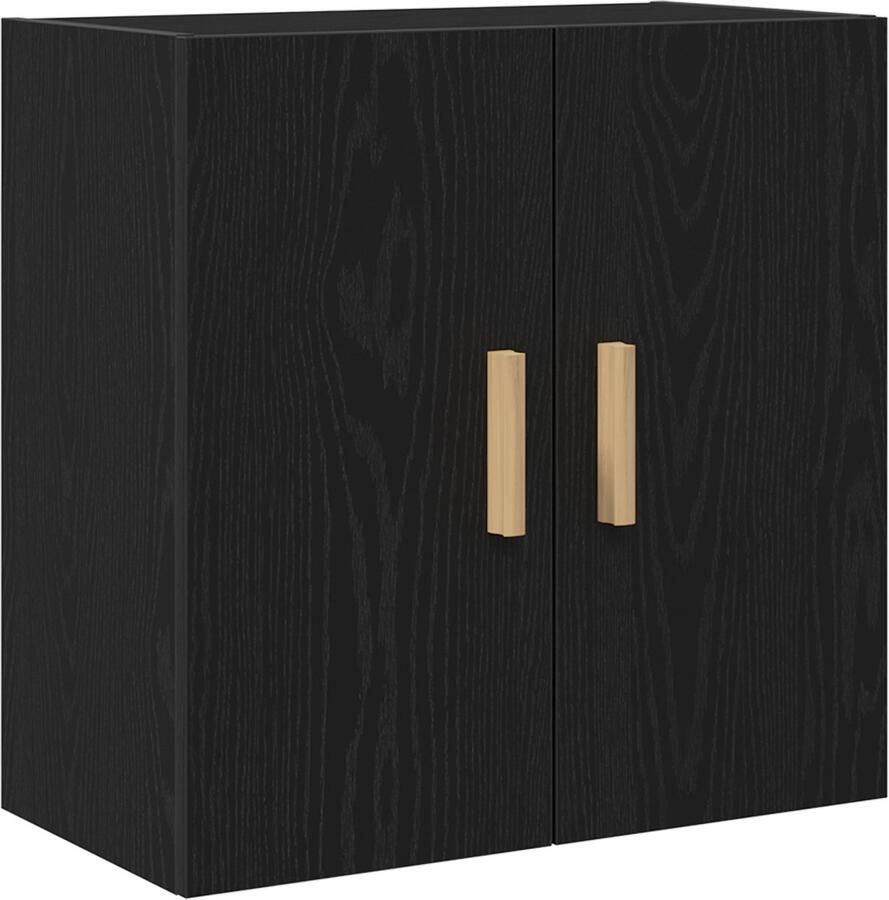 VidaXL Wandkast Zwart Eiken Bewerkt hout 60 x 31 x 60 cm Opbergkast