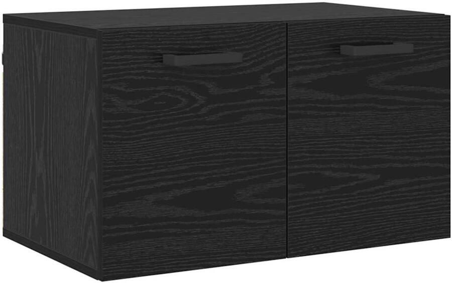 VidaXL Wandkast Zwart eiken 60 x 36.5 x 35 cm Bewerkt hout