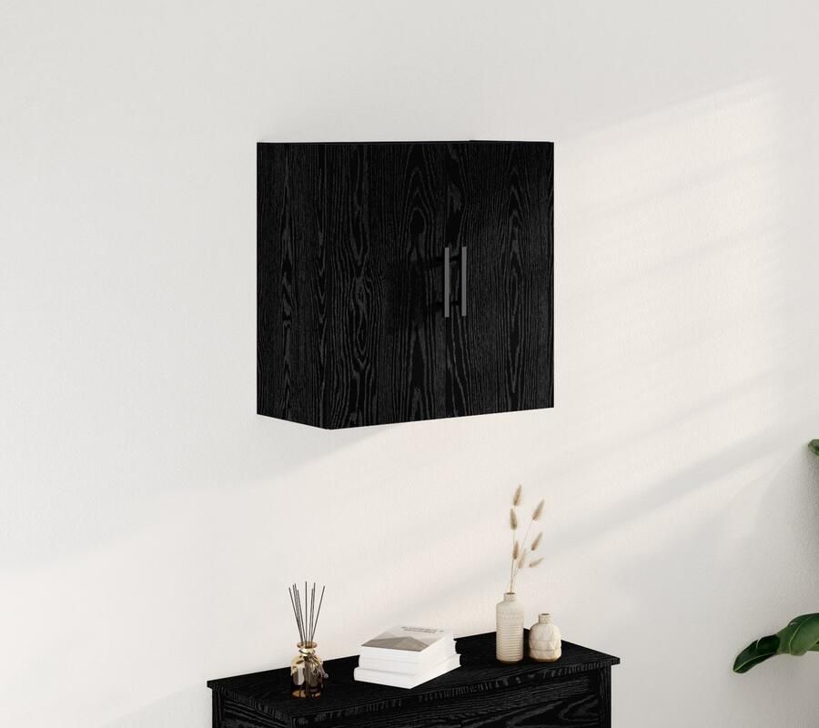 VidaXL Wandkast Zwart Eiken 60x31x60 cm Geengineerd Hout