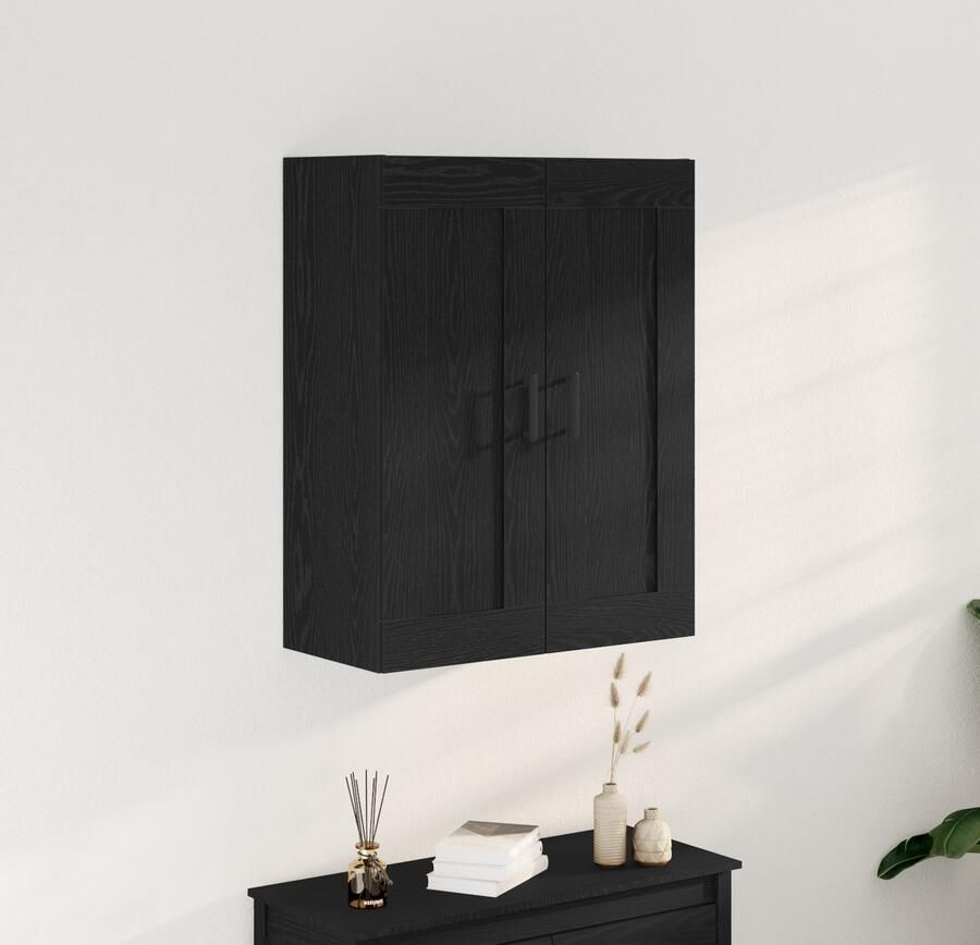 VidaXL Highboard Zwart Eiken 69 5x34x90 cm Gefabriceerd Hout