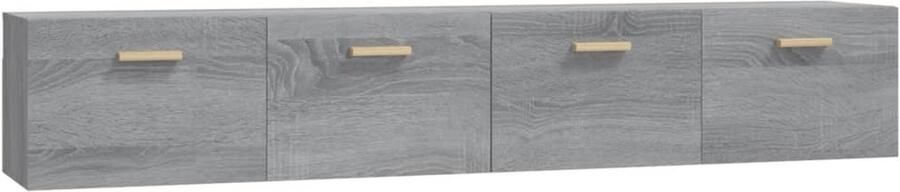 VidaXL Wandkasten 2 stuks 100x36 5x35 cm Grijs eiken Wandkast Grijze Wandkast Houten Wandkast Hangkast Badkamerkast Salonkast Slaapkamersysteem