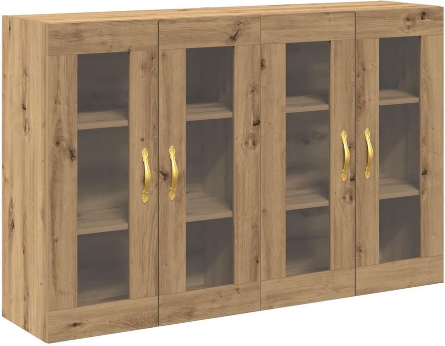 VidaXL Wandkasten Set van 2 Artisan Eiken 69 5 x 34 x 90 cm Geengineerd Hout - Foto 2