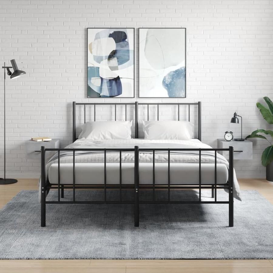 VidaXL Wandnachtkastjes set van 2 Betongrijs Wandkasten Nachtkastjes Betongrijs Houten Kasten Badkamer Accessoires Slaapkamer Meubels Minimalistisch Design - Foto 2
