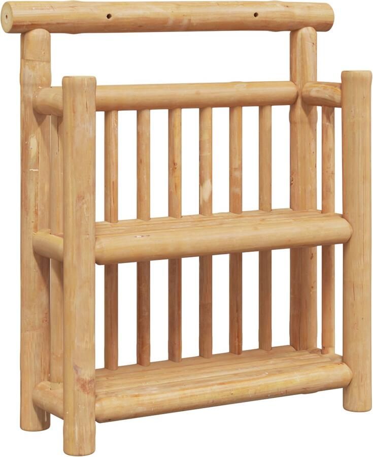 VidaXL Wandplank met plank met opslag Bruin 40 x 13 x 44 cm Bamboe