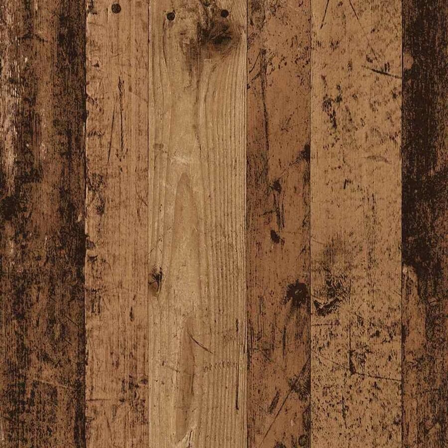 VidaXL Wandplank met plank 2 pcs Oud hout 60 x 16 x 14 cm Bewerkt hout - Foto 2