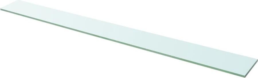 VidaXL Wandplank Wanddecoratie Wandschap transparant 110x12 cm glas Vitrinekast Glazen Schap Hangend Schap
