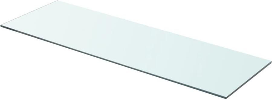 VidaXL Wandschap Glas Transparant 80x25 cm Glazen Wandplank Transparant Schap Wanddisplay Vitrinekastje Designwandplankje
