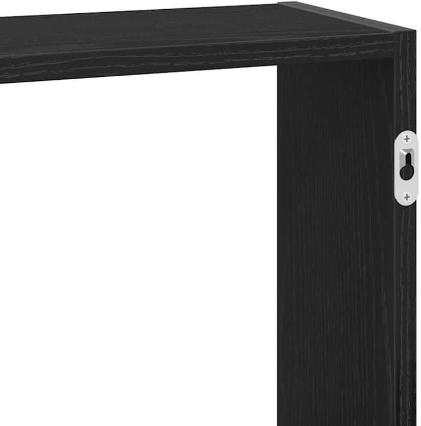 VidaXL Wandplank Zwart Eiken 159x18x66 cm Bewerkt Hout