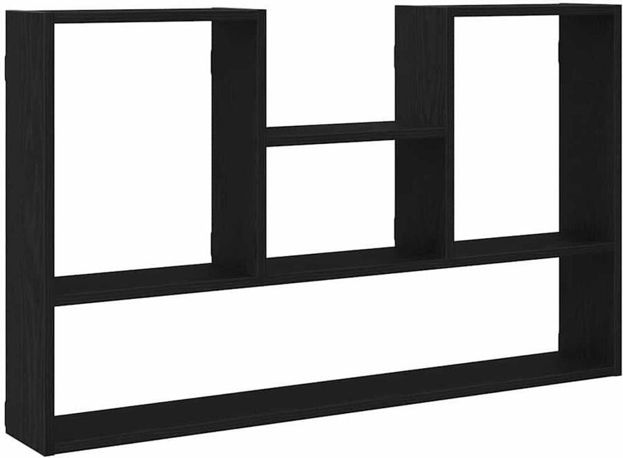 VidaXL Wandplank Zwart Eiken 99x15x60 cm Bewerkt Hout