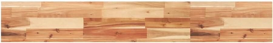 The Living Store Wandschap zwevend olieafwerking 140x20x4 cm massief acaciahout Zwevend Schap Wandplank Houten Schap Acaciahout Salontafel