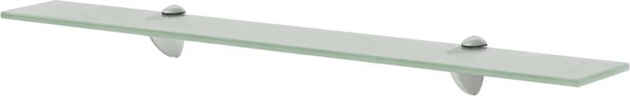 The Living Store Zwevend schap 70x20 cm 8 mm glas Zwevende Plank Wandplank Glazen Schap Vitrinekast Opbergruimte