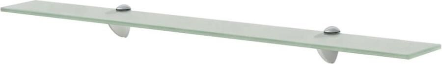 The Living Store Zwevend schap 80x20 cm 8 mm glas Zwevend Schap Wandplank Glaswandplank Vitrinekast Opbergplank