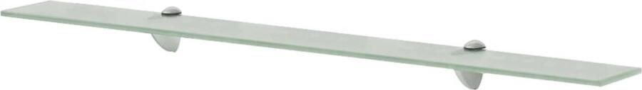 The Living Store Zwevend schap 90x10 cm 8 mm glas Zwevende Plank Wandplank Badkamerspiegel Spiegelkast Opbergruimte