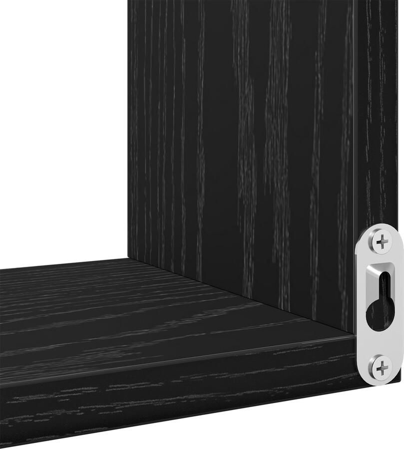 VidaXL Wandplanken 2 stuks Zwart Eiken 40x40x49 5 cm Bewerkt Hout