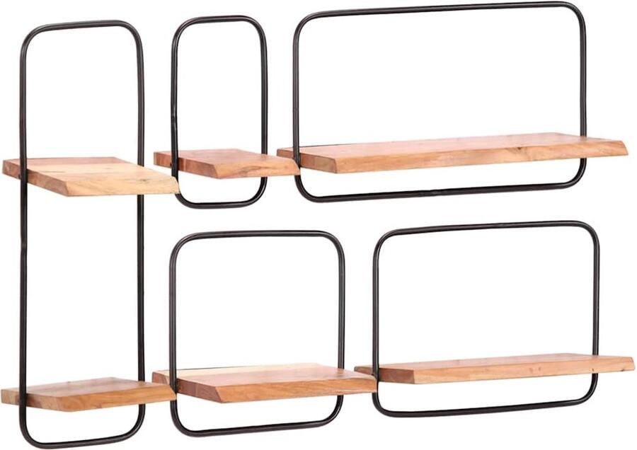 VidaXL Wandplanken 5 stuks massief acaciahout