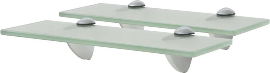VidaXL Wandplanken Zwevende Planken Schappen zwevend 2 st 30x10 cm 8 mm glas Glazen Schappen Interieurdecoratie Opbergoplossing