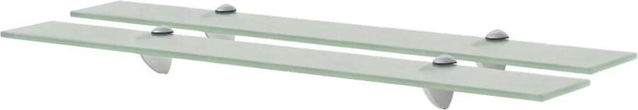 The Living Store Schappen zwevend 2 st 70x10 cm 8 mm glas Zwevende Plank Wandplank Glaswandpaneel Vitrinekastje Opbergplank - Foto 2
