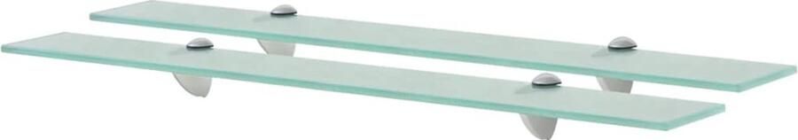 VidaXL Wandplanken Zwevende Planken Schappen zwevend 2 st 70x10 cm 8 mm glas Vitrinekast Glazen Schappen Minimalistisch Design