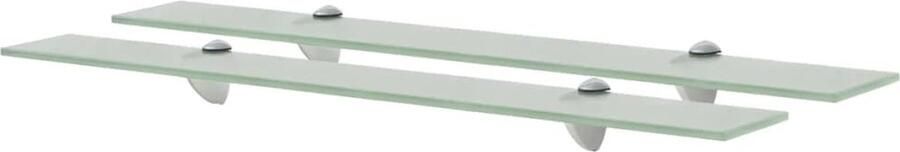 VidaXL Wandplanken Zwevende Planken Schappen zwevend 2 st 70x20 cm 8 mm glas Glasplank Designwanddecoratie Modern Interieur