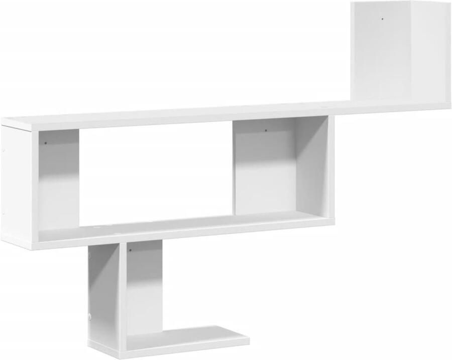 VidaXL Wandschap Wandschappen Wandplank Wandrek Wandschap 100x15x70 cm bewerkt hout wit